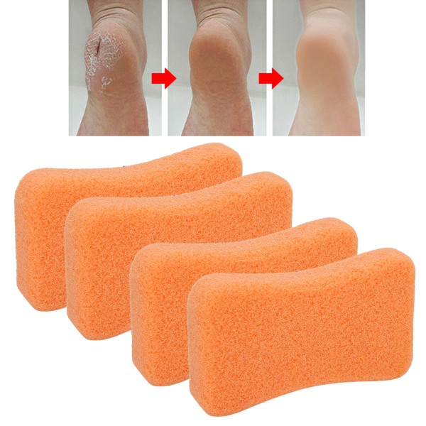 4 stk Callus Exfoliate Stone Fødderpleje Pimpstensfødder Hård hud Fjern Pedicure ScrubberOrange