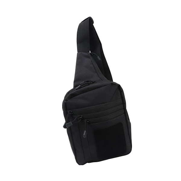 Militær Brystveske Vanntett Multifunksjonell Unisex Oxford Stoff Nylon Reise Skulderveske for Sykling Svart