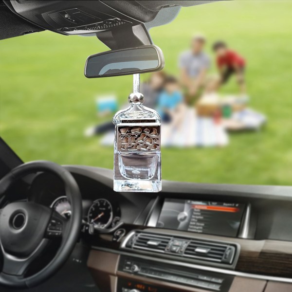 3 st tom bilhängande parfymflaska luftfräschare påfyllningsbar doftspridare Tom glasflaska