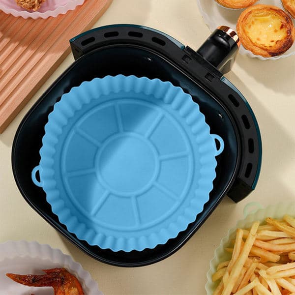 4 stk. silikoneforme til airfryer - genanvendelige indsatser, køkkenbageudstyr