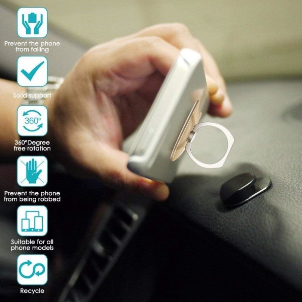 Sølvfarve-Mobiltelefonholder, Universal Mobiltelefonholderring, Animal Cat Shape Smartphone Holder til iPhone XS X 8 7 6 5, Samsung Galaxy