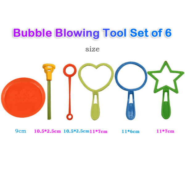 6 st/ set Slumpmässig färg Barn Bubble Wand Verktyg Bubble Maker Koncentrat Stick Blåsare Utomhus Blåsande Bubble Verktyg Roliga leksaker Presenter