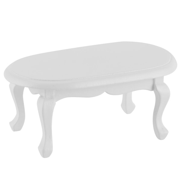 Mini-sohvapöytä 1:12 Ruokapöytä Pienoiskalusteet Malli Nukkekoti Koristeet Asusteet Valkoinen