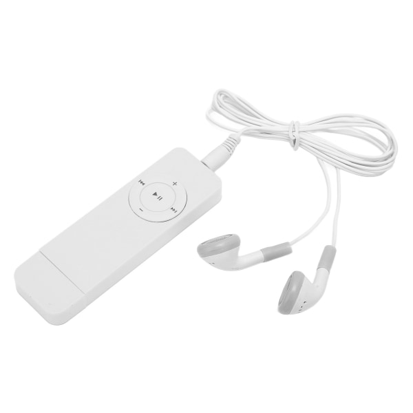 MP3-afspiller Understøttelse af tabsfri lyd Op til 64 GB minimusikafspiller til studerende, der løber hvidt