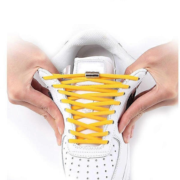 Elastiske sneakers med elastiske snørebånd uden knude