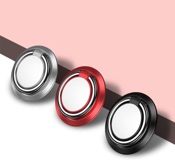 2 Pieces Cell Phone Ring Holder, Magnetic Finger Ring Stand Car Mount Available 360° Adjustable Cell Phone Loop (Gold)
