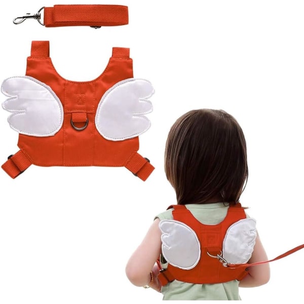 1,5 m orange anti-tabt børnesikkerhed, baby håndledssnor børnesikkerhedssele udendørs anti-tabt rem gå ud dreng pige baby rygsæk