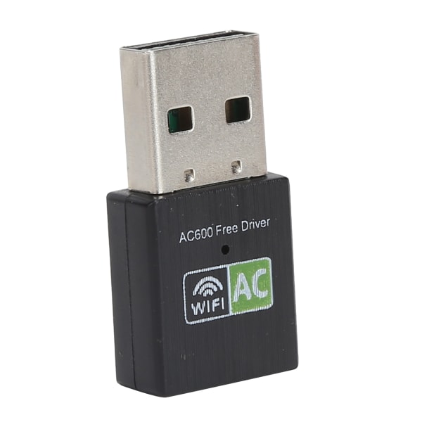 Wifi Adapter USB -mottagare Ethernet 600Mbps 2,4Ghz5Ghz Dual Band trådlöst nätverkskort Svart