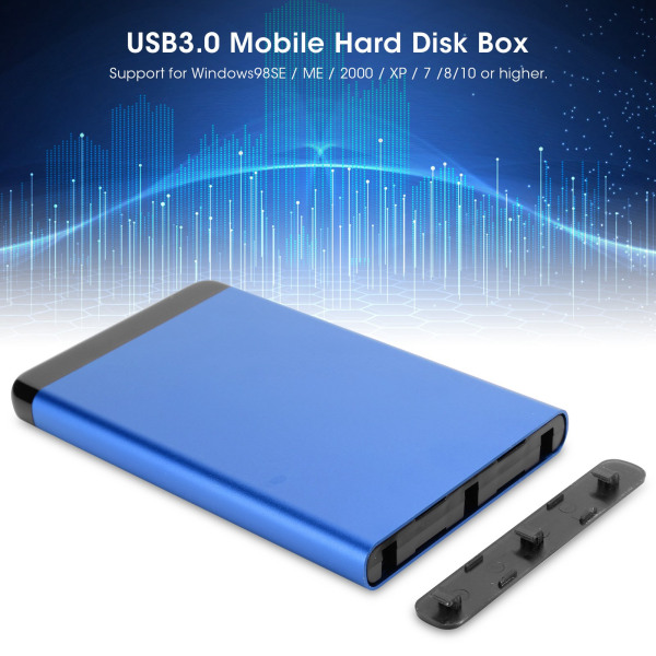 Kannettava USB3.0-kiintolevykotelo 2.5 tuuman SSD/HDD SATA Alumiiniseoskotelo 8TB
