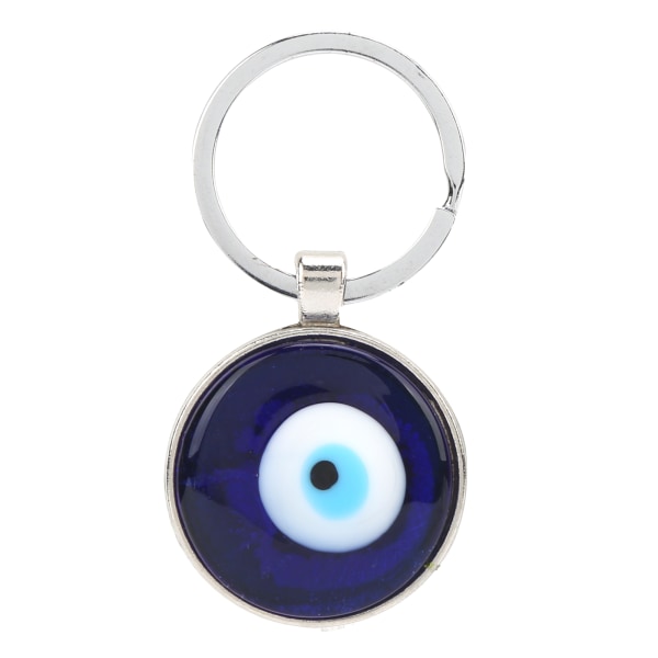 Nøkkelring anheng tyrkisk blå øyemønster runde perler ornamenter for menn kvinner bag dekorasjon gave