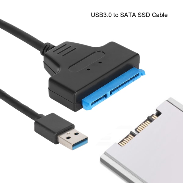 USB3.0 - SATA SSD -kaapelin tiedonsiirtoyhteyslinja Solid State Hard Disk -CD-levylle