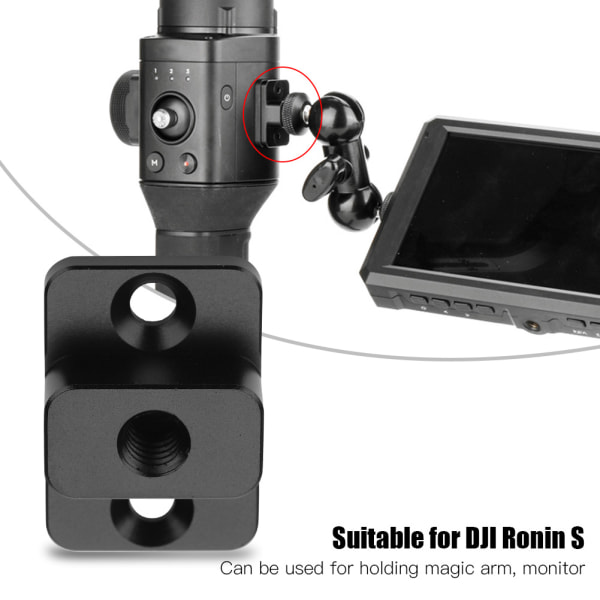 Aluminiumlegeringskamera Extern monteringsplatta med beslag Bildskärmshållare för DJI Ronin S