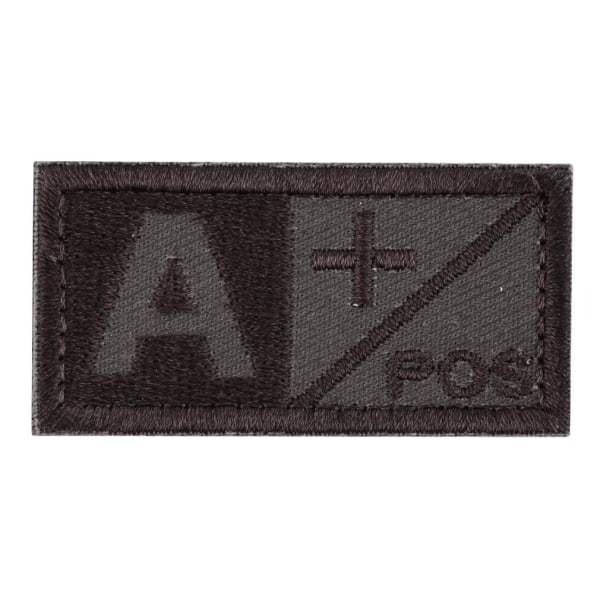 2 stk-A- Blodtype Moral Army Tactical Brodery Fastener Patch