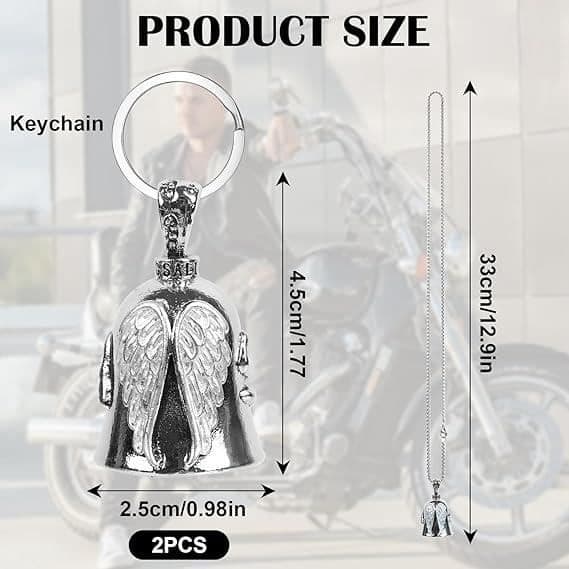 Motorcykelklokke - Guardian Bell - Rustfrit stål - 2 stk. - Dekoration og beskyttelse