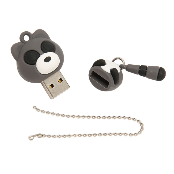 USB2.0 U -levy tukee kuumaa vaihdettavaa Ultra Stable Cute Raccoon USB -muistitikkuja USB -muistitikku matkapuhelin PC käyttö 64GB