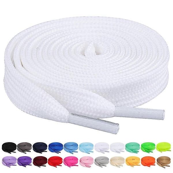 Flat shoelaces for sneakers in various colors