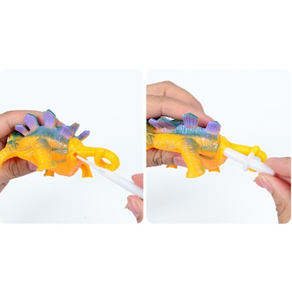 12 stk. Dinosaur Squeeze Toy Stress Reliever Oppusteligt Dyr Legetøj Squeeze Sjovt Legetøj til Børn Voksne Gaver