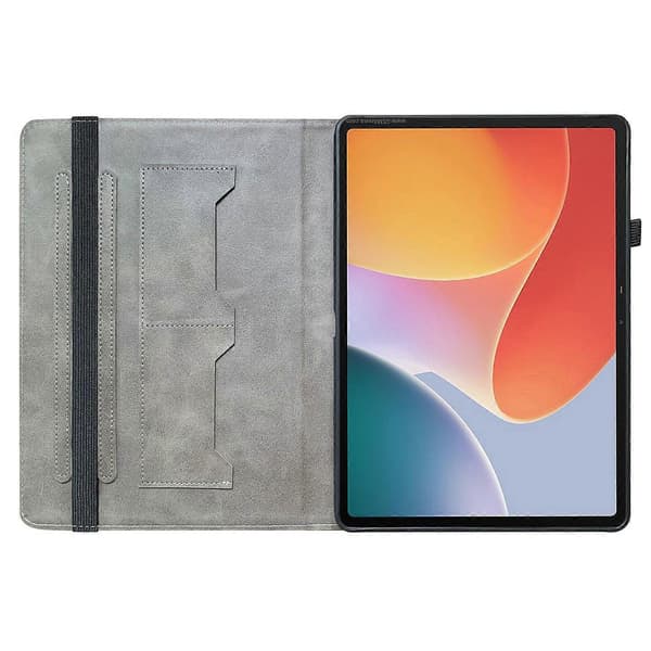 For Infinix Xpad Leather Case Pattern Printed Stand Tablet Cover with Card Slot - Gold Butterfly Rose