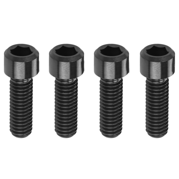 RISK 4 stk M6x18mm Mountainbike Skivebremseok Fastgørelsesskruer Rustfrit Titanlegering Cykel Skivebremseskruer Sort