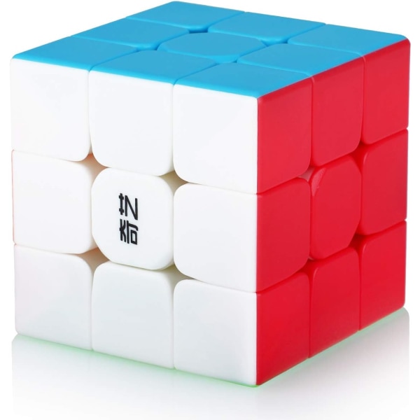 Speed ​​​​Cube 3x3 3x3x3 Stickless Magic Puzzle Magic Speed ​​​​Cube feriegave for barn, voksne (klistremerkeløs)