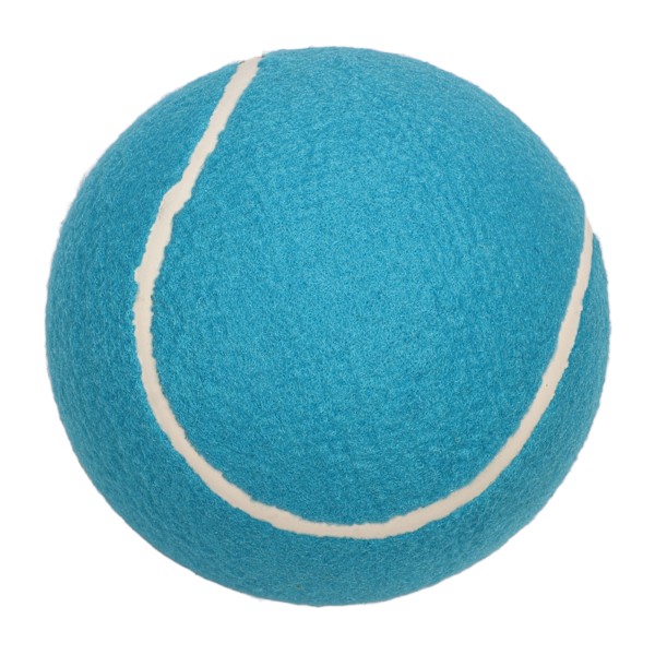 8 Inch Jumbo Tennis Ball Portable Inflatable Rubber Core Plush Felt Jumbo Signature Tennis Ball for Kids Pets Blue