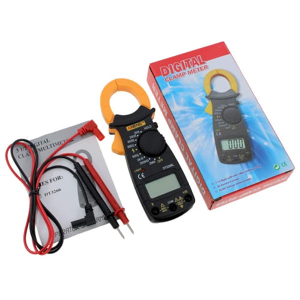Digital fickklämmätare Spänning Ström Resistans Testare Multimeter