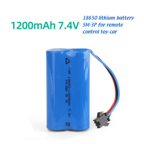 7,4V 1200mAh litiumbatterierstatningsbatteri for fjernkontrollbil