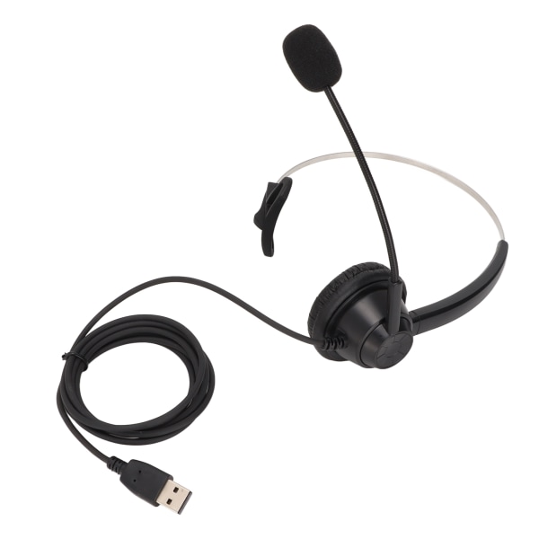 H360DUSB Single Ear Business Headset Black Noise Reduction USB Business Headset for USB Interface