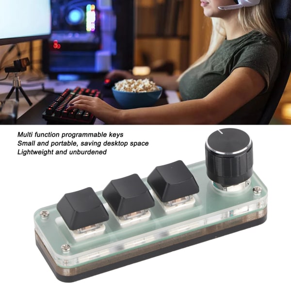 RGB Baggrundsbelyst USB Mekanisk Tastatur med Genvejsknap - Ideel til DIY Programmering og Gaming