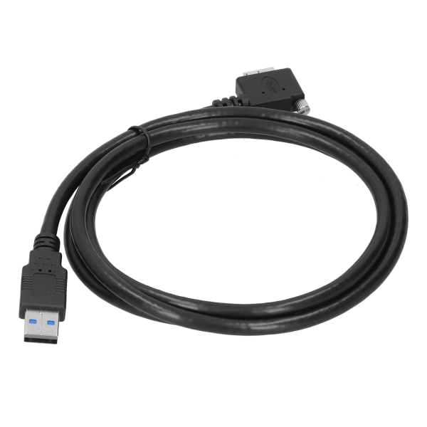 90 graders datakabel USB3.0‑A til Micro USB‑B albue med skruer Industrikamera Svart