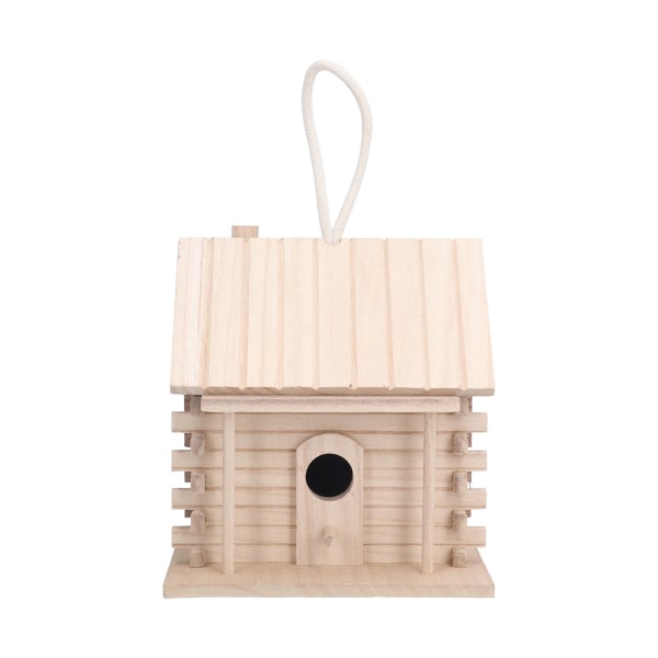 Wood Bird House hengende tømmerhytte Fuglehus for fugl utendørs dekor og interiør hus dekor