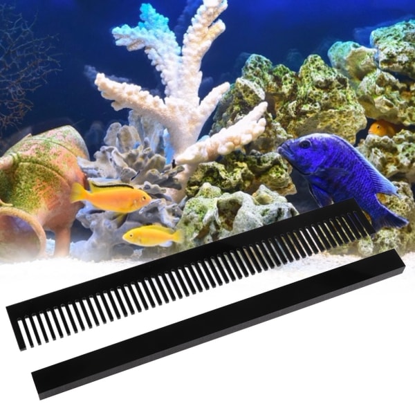 320 mm Lengde Svart Aquarium Fish Tank Weir Overflow Comb Avtakbar Marine Sump