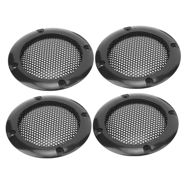 4 st 2-tums högtalargaller Mesh dekorativt ljudhögtalargaller (svart)