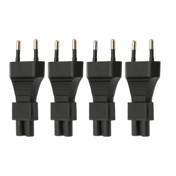 4 STK EU-plugg hann til IEC320 C5 strømadapter 2,5A 250V Plug and Play stikkontakt EU-plugg 100-250V