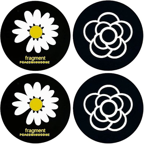 Daisy og Camellia Bil Design Silikon Drikkemåtter - Sæt af 4