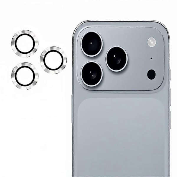 For iPhone 17 Pro/iPhone 17 Pro Max Camera Lens Protector WANLONFENG Metal CD Texture Tempered