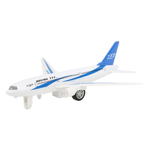 Legering elektroniskt flygplan Miniatyrmodell Pull Back Flygplansleksaker Present för barn (vit)