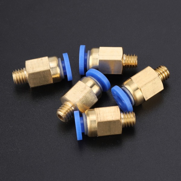 5 ST 3D-skrivartillbehör PC4-M6 Rak Pneumatisk Koppling Ytterdiameter 4MM