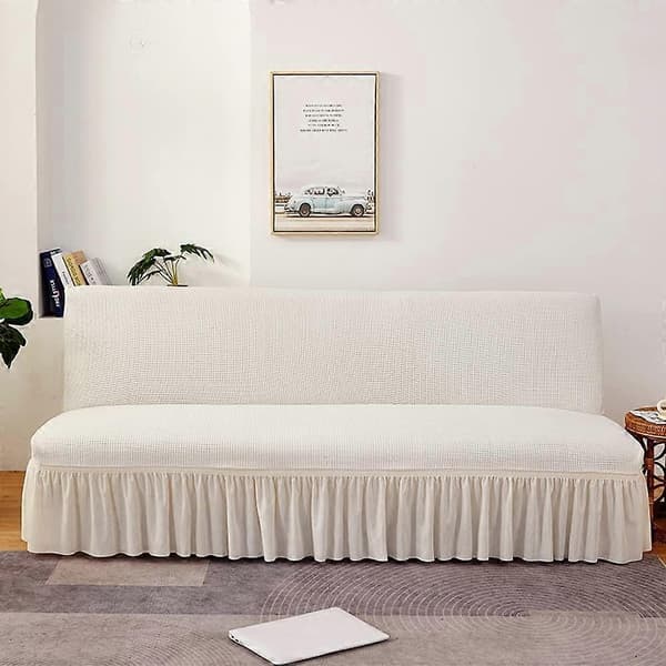 Armless Sofa Cover Stretch Sofa Cover Pink
