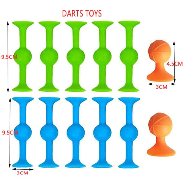 Pop Darts Spel Sugpropp Dart Set Inomhus Utomhus Stress (9 st)