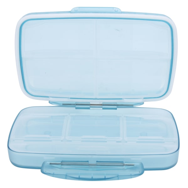 Bærbare piller Organizer Box Container Stor Kapacitet Rejse Fugttæt medicinetui Blå