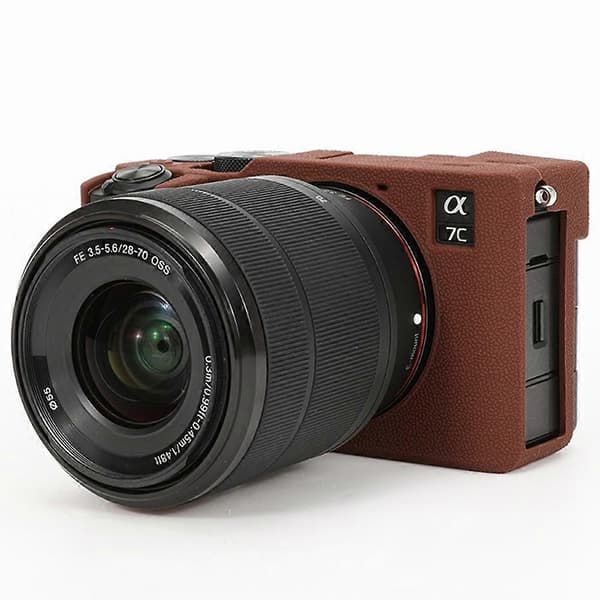 U9e Textured Case for Sony A7C II A7CR Anti-Scratch Silicone Protection Z2i Camera Case - Coffee