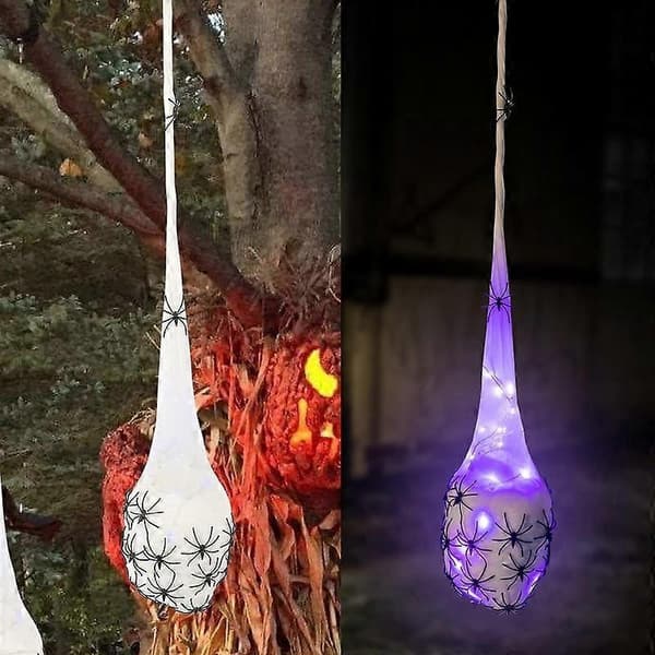 3.2FT Halloween Decoration Hanging Luminous Spider Egg Cocoons 3-pack