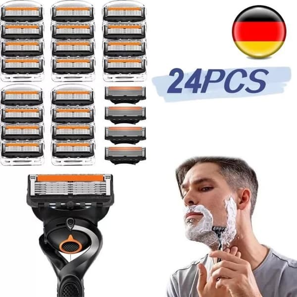 24-pack utbytesrakblad, 5-bladskassetter för Fusion-hyvlar