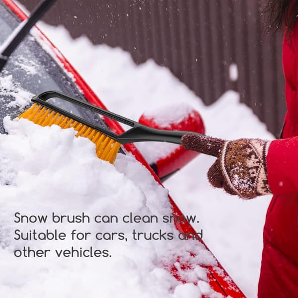 Snow Brush, Removable Car Ice Scraper for Windshield with Foam Grip