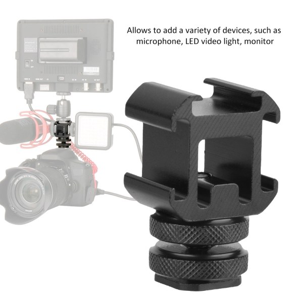 Blitssko Adapter for Mikrofon, Monitor og LED Videolys