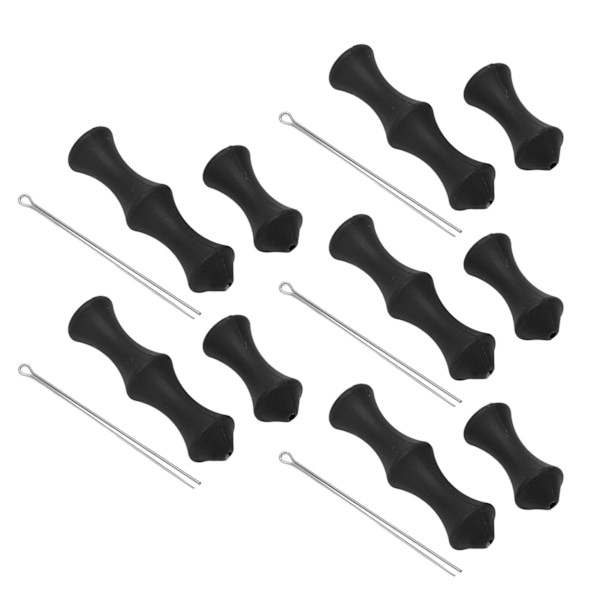 5 set Bågsträngsflikar Guard Soft Silikon Bågskytte Fingrar Skydd med monteringsstift för utomhusskytte
