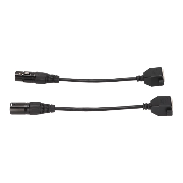 2 stk XLR3 til RJ45-kabel 3-pinners Plug and Play Hunn XLR-nettverksledning for LED Strip Recording Studio