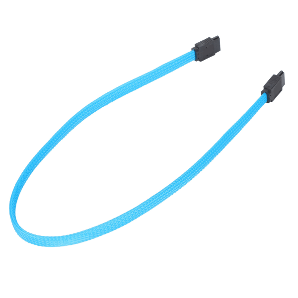 SATA-kabel SATA3.0 SSD 8-pinners dataoverføring 6Gbps 7P med klips Farge Nettråd Tilbehør Blå (rett hode)