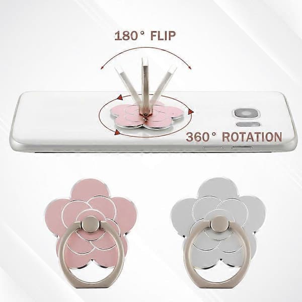 2 st Mobilringhållare Ställ Mobiltelefon Blomma Fingerring